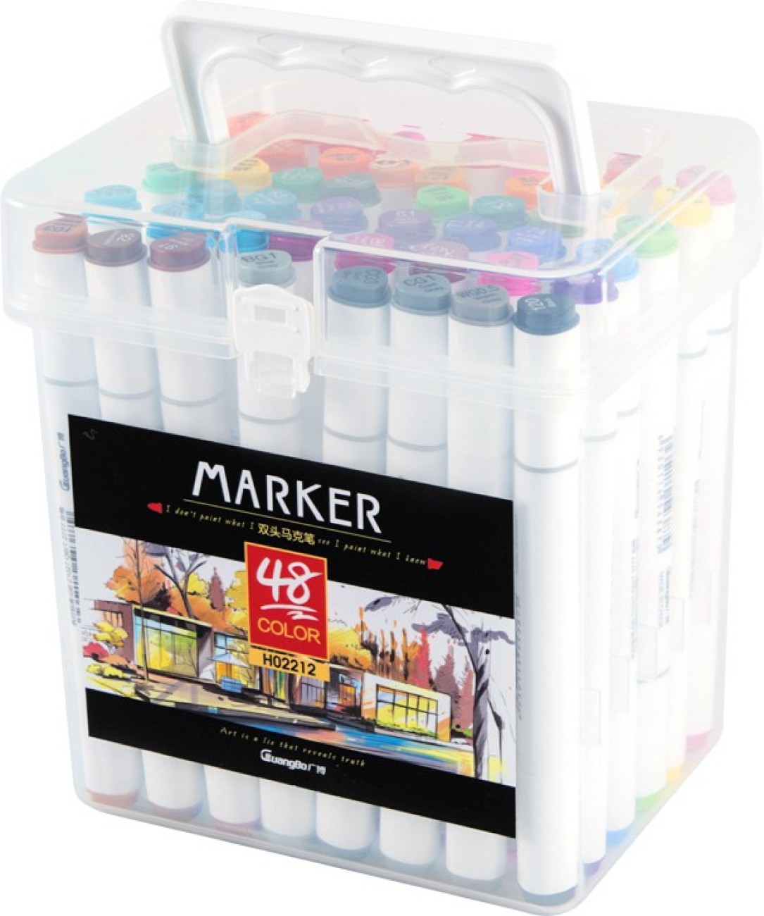 48 Colors Alcohol Markers Set, Fine & Chisel Dual Tips Art Markers