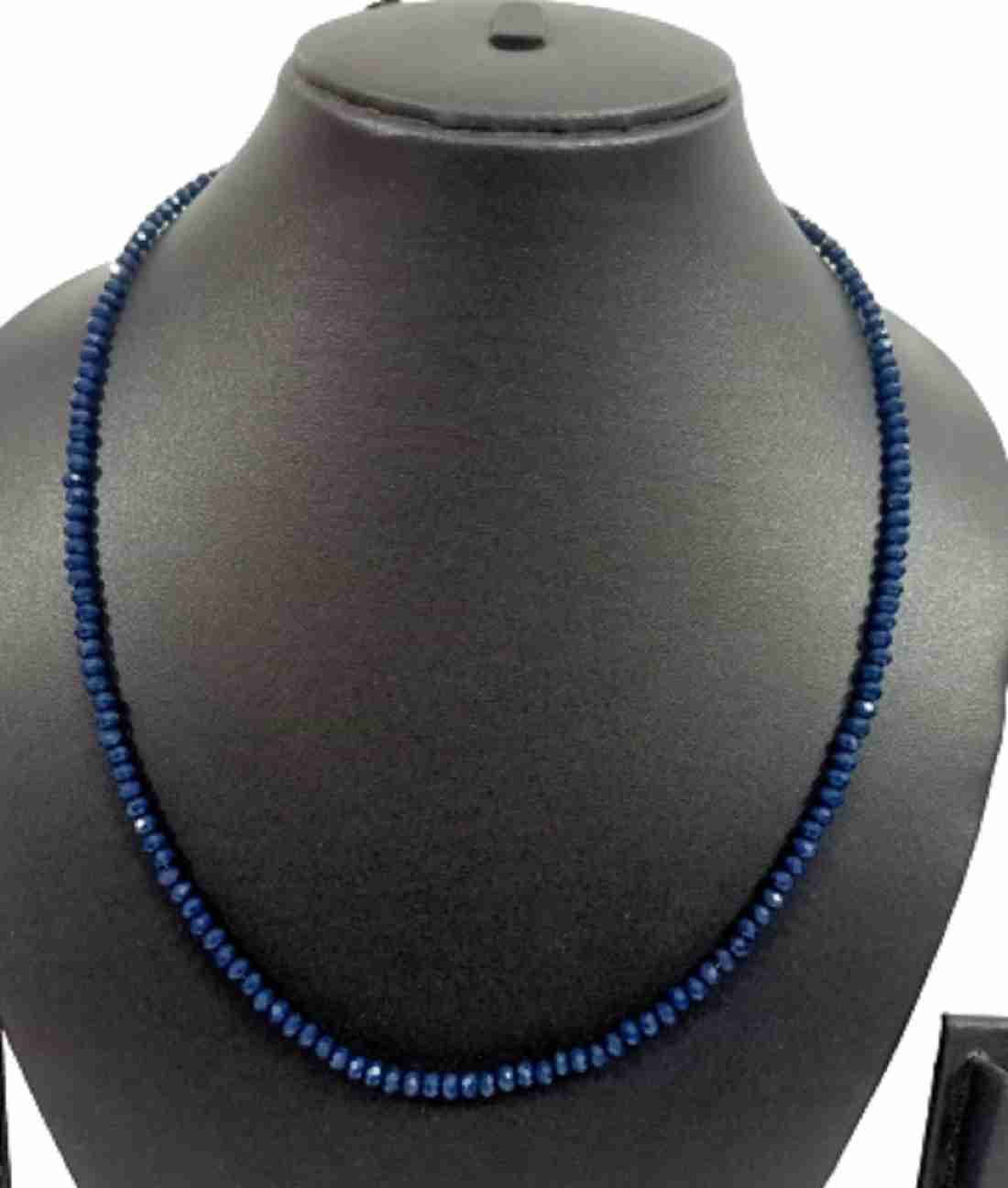 Navy blue stone necklace store