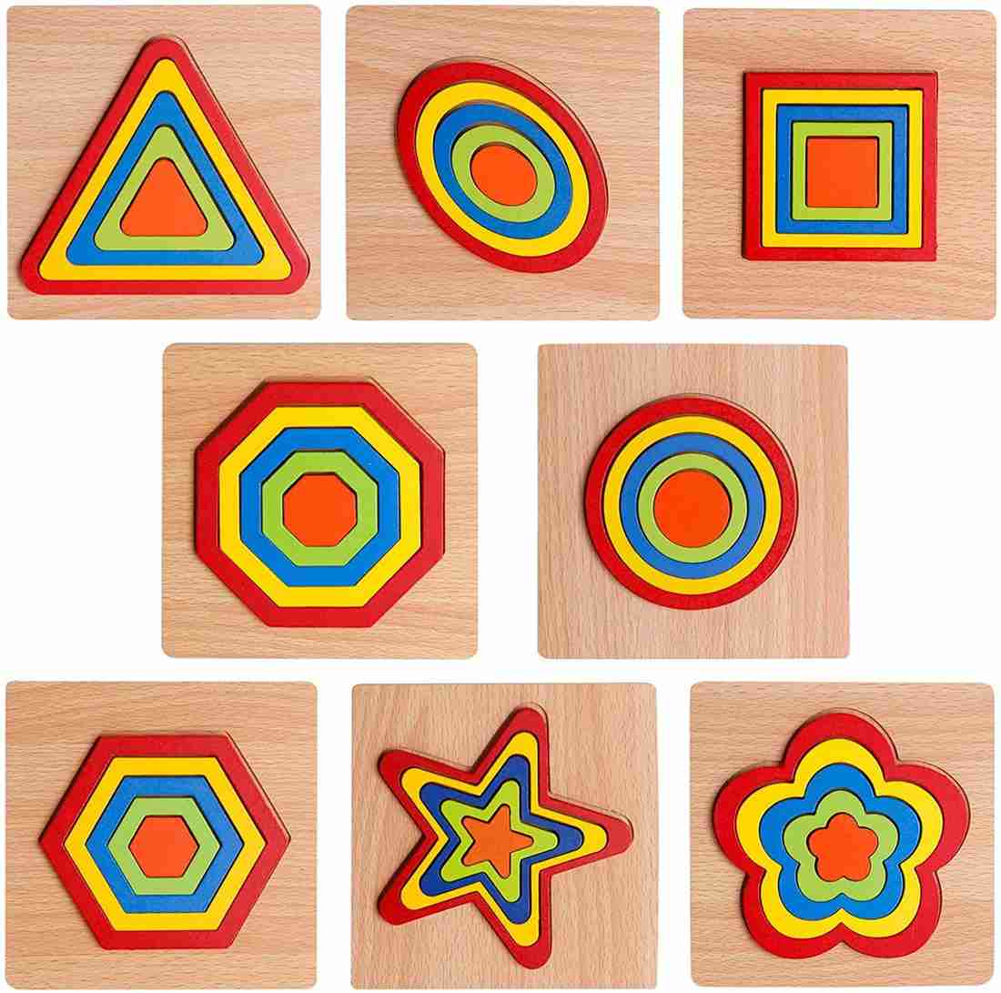 Wooden shape puzzles for clearance toddlers