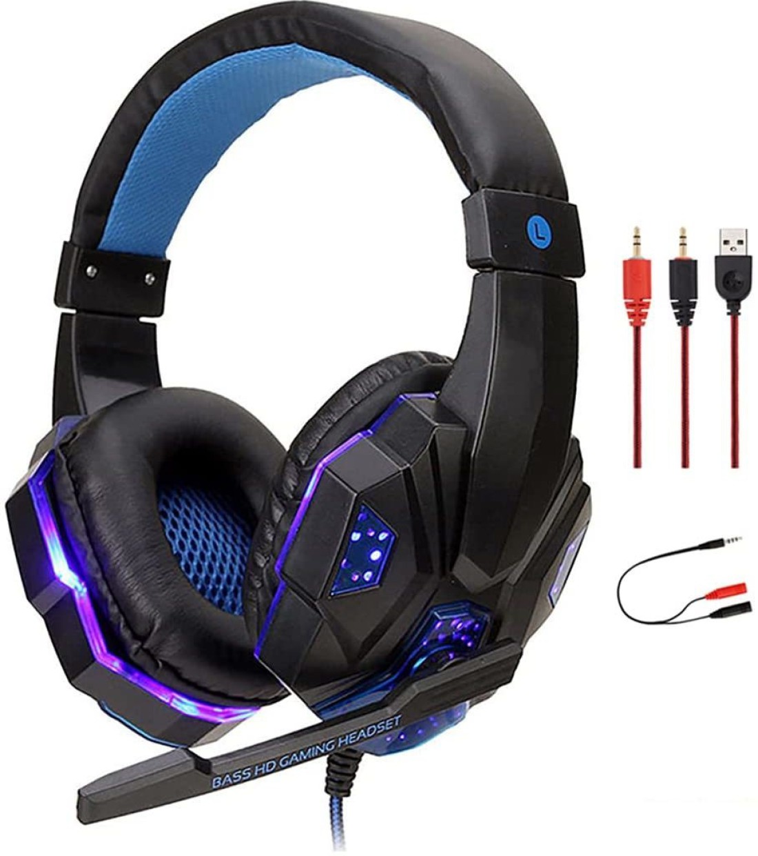 MFTEK Wired Gaming headphone LED Wired Headset Price in India