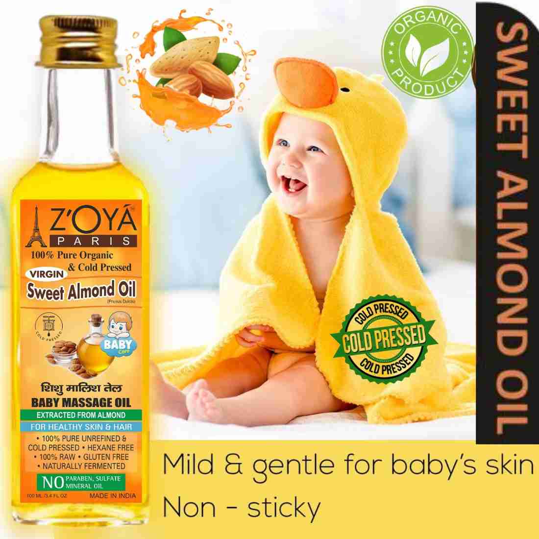 Pure almond oil for baby sales skin