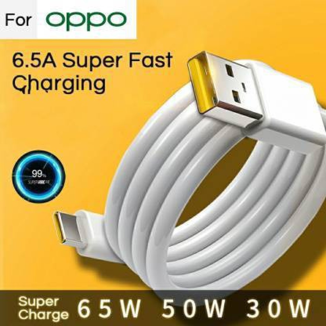 65W 5A USB Type C Cable Super Fast Charger Cables for OPPO Reno Xiaomi  Samsung Quick