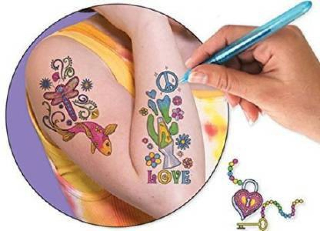 AMB Sketch and Sparkle Tattoo Pens Activity toy Set