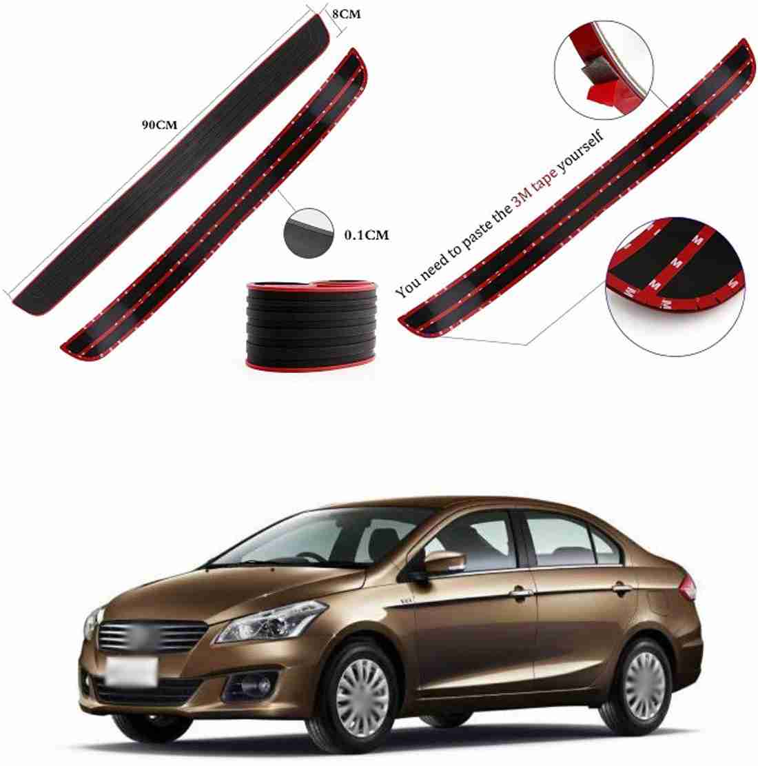 PECUNIA Rubber Car Bumper Guard Price in India Buy PECUNIA