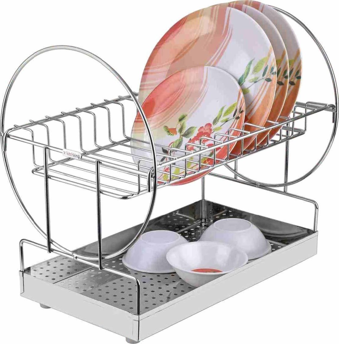 Teak Dish Drainer Rack Collapsible 2 Tier Dish Rack Dish Drying Rack  Foldable Plate Organizer - Dish Racks