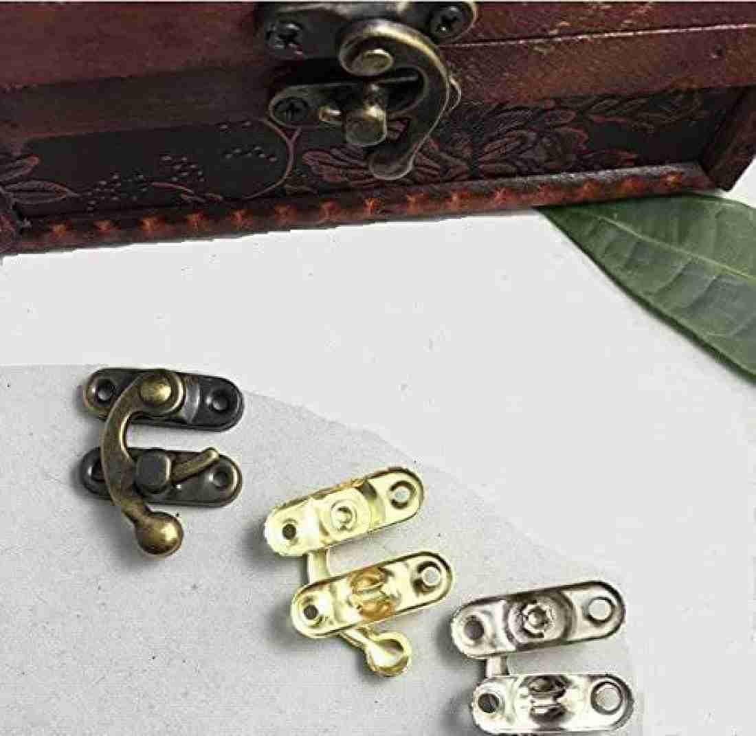 DIY Crafts Small Antique Metal Lock Decorative Hasps Hook Gift Wooden  Jewelry Box Padlock with Screws for Furniture Hardware Stealthlock Keyless  Locking System Price in India - Buy DIY Crafts Small Antique