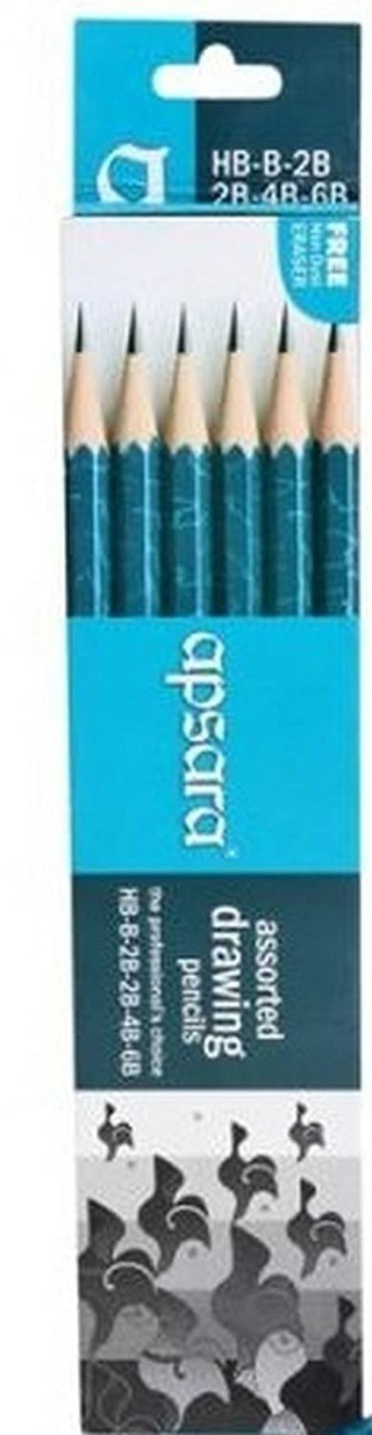 APSARA Drawing Pencil HB H 2H 3H 4H 5H 6H (PACK OF 70  PENCIL) WITH 7 ERASER Pencil 