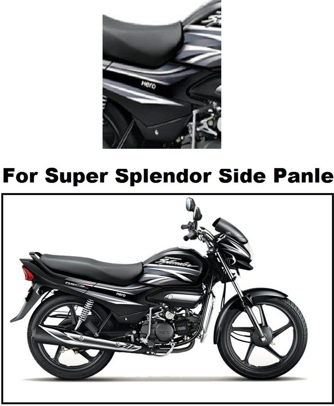 ULTRA SIDE PANEL SUPER SPLEN DOR T 4 BLACK GREY Bike Fairing Kit