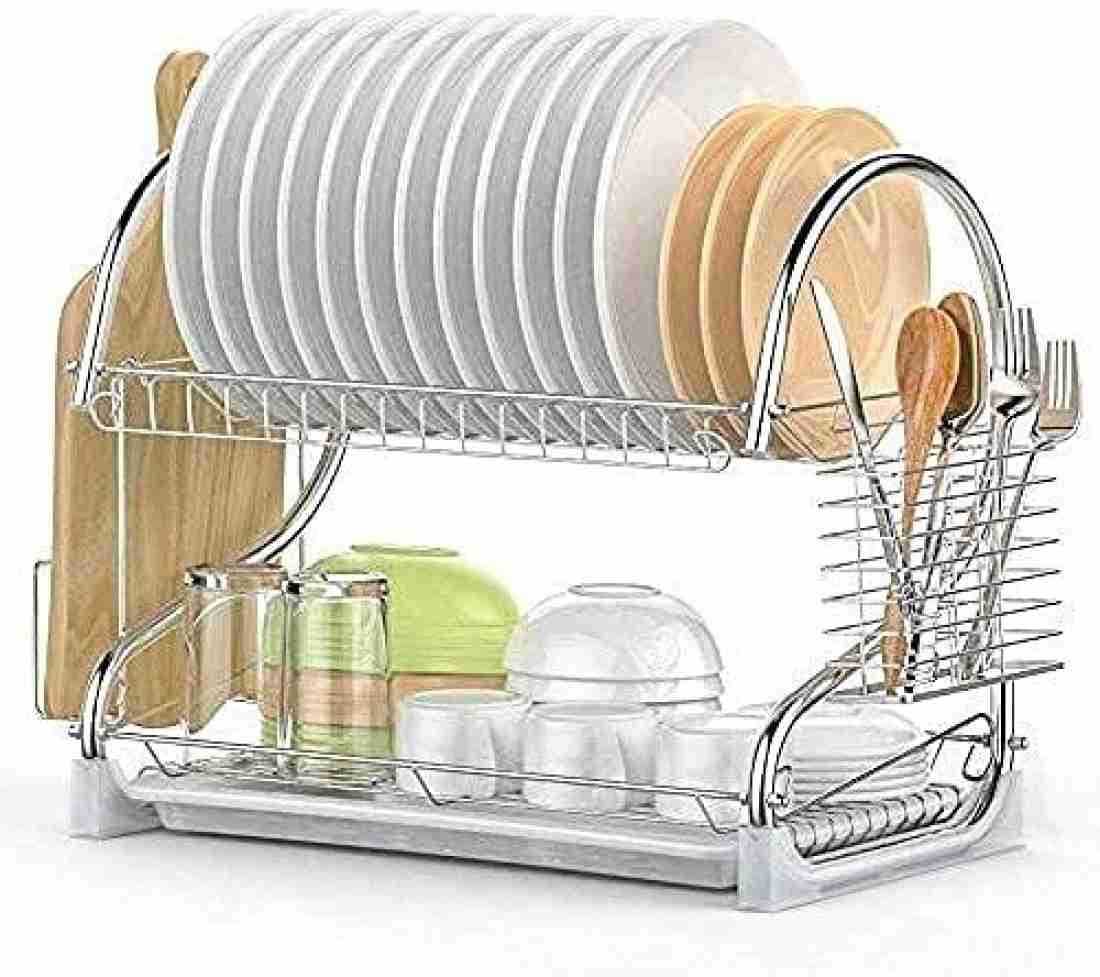 Madala Dish Rack for Kitchen Counter, 2 Tier Dish Rack and Dish Drainer for  Kitchen Organizer, Detachable Dish Drying Rack Dish Dryer with Cup Rack