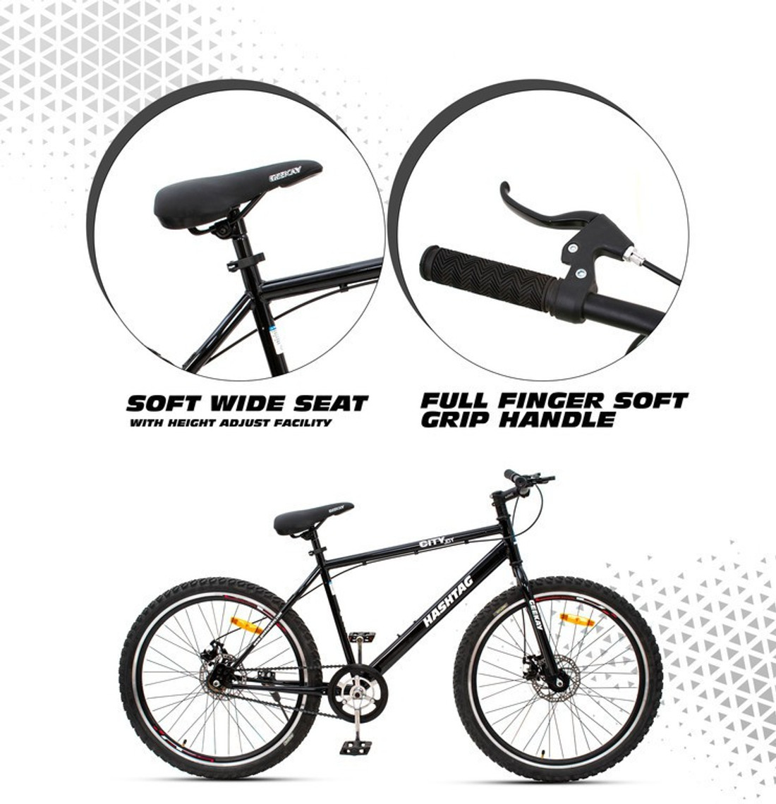 Geekay hashtag sales steel mountain bike