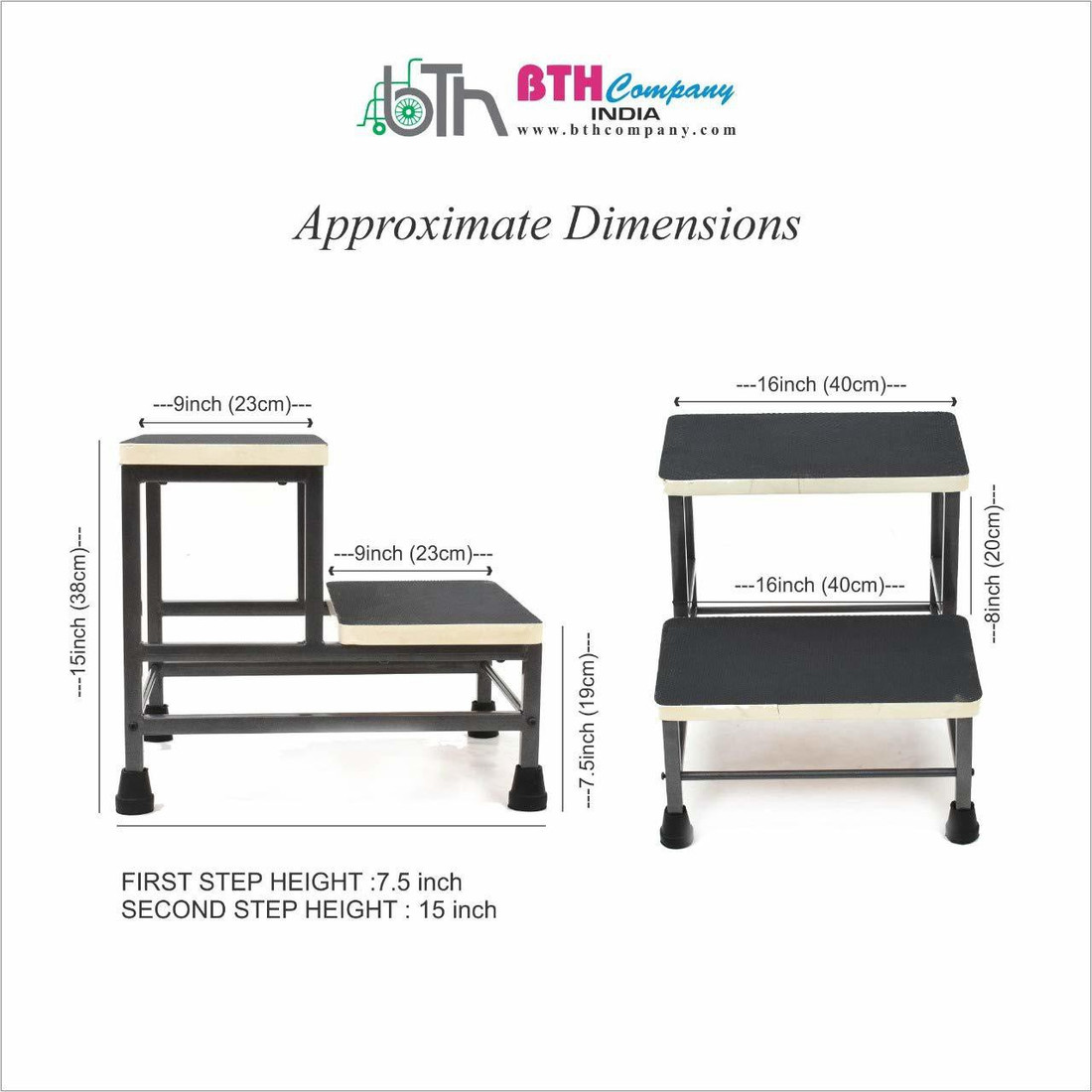 Dual height sales step stool