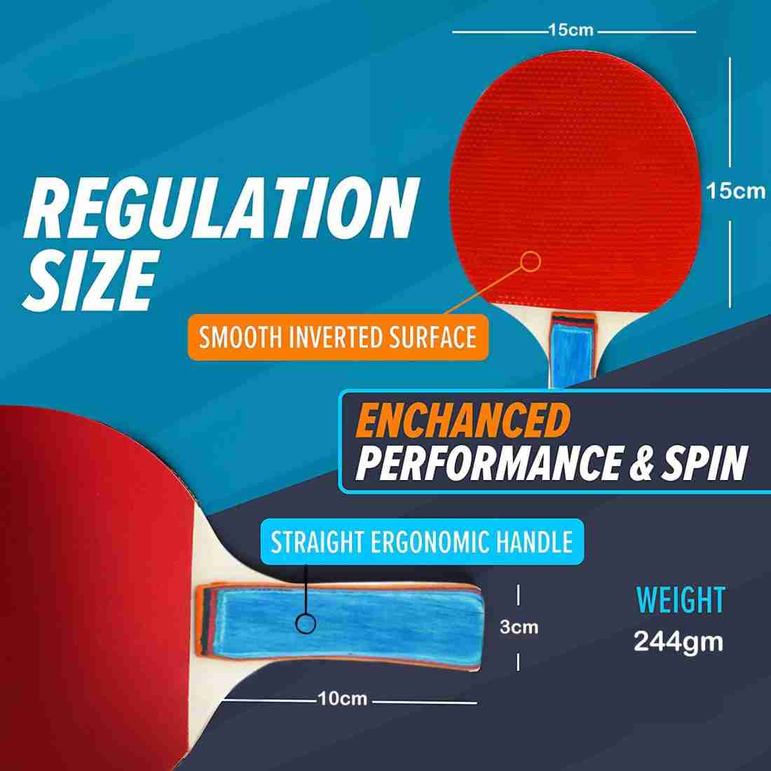  PRO-Spin Portable Table Tennis Rackets SetQuality Kit