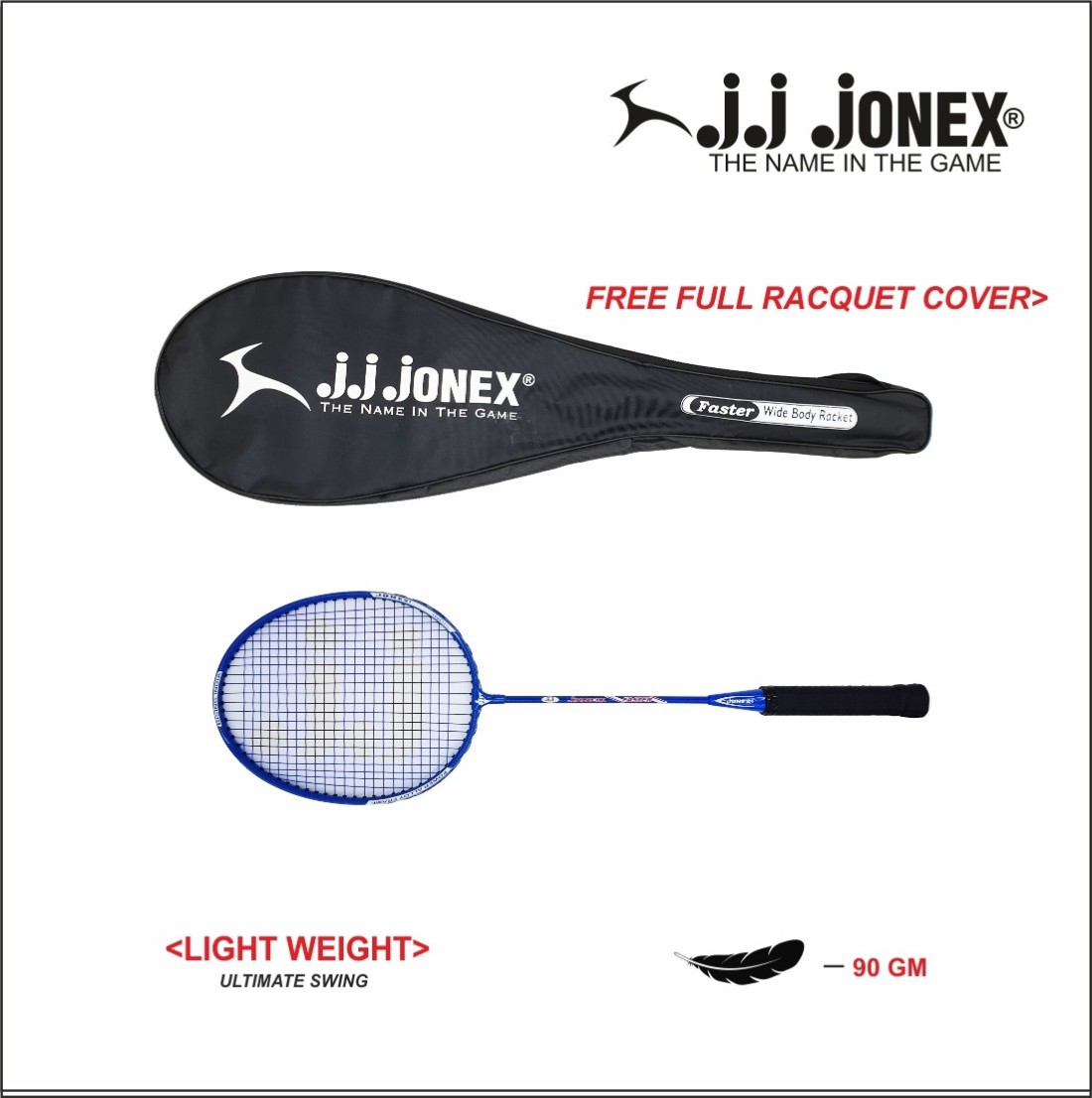 JJ Jonex FASTER BADMINTON PACK OF 2 Multicolor Strung Badminton Racquet (MYC) Badminton Kit