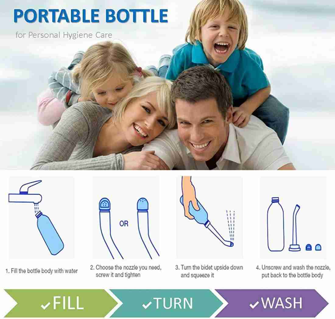 HASTHIP Portable Bidet Spray for Toilet,Bidet Bottle 350ml