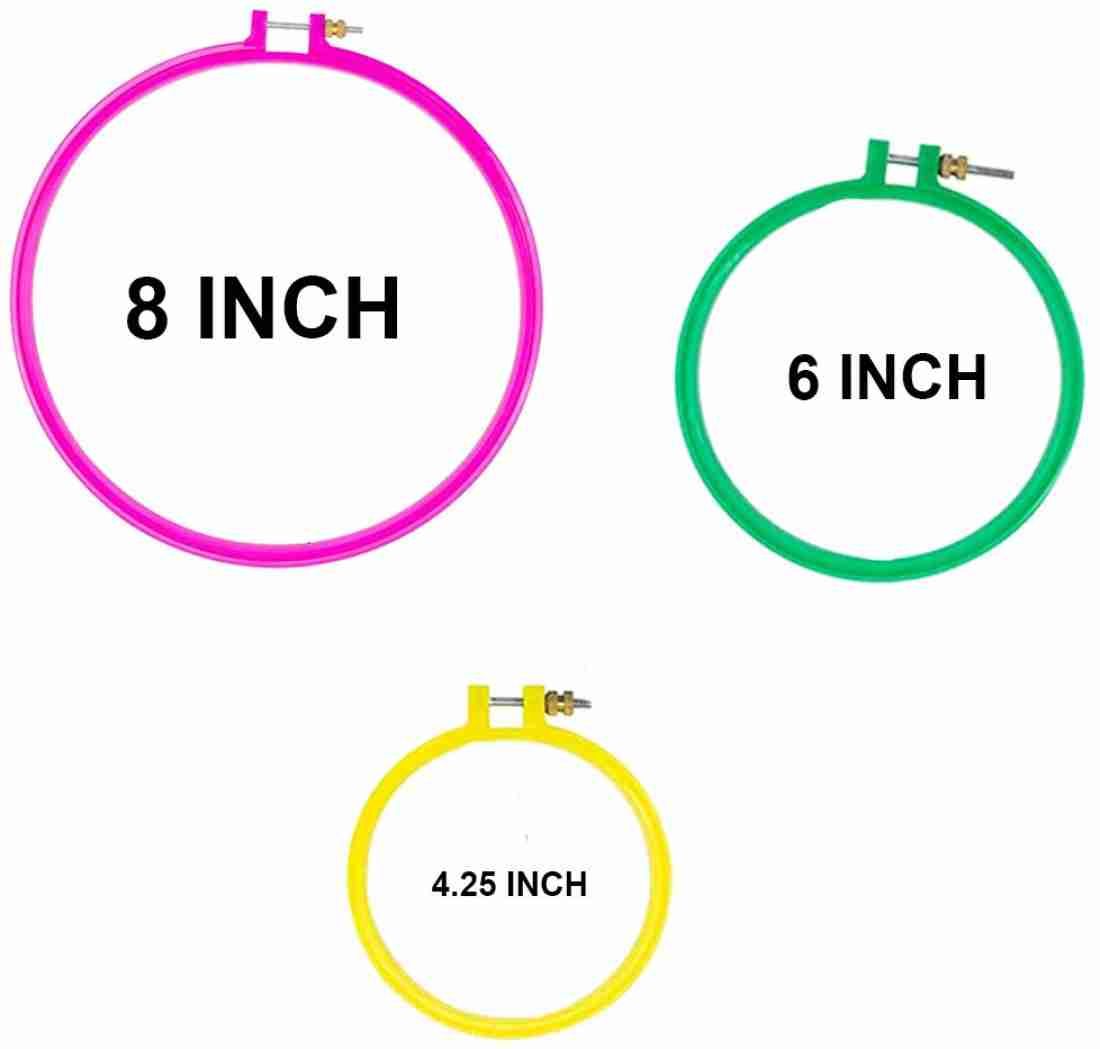 8-inch embroidery hoop - pack of 3