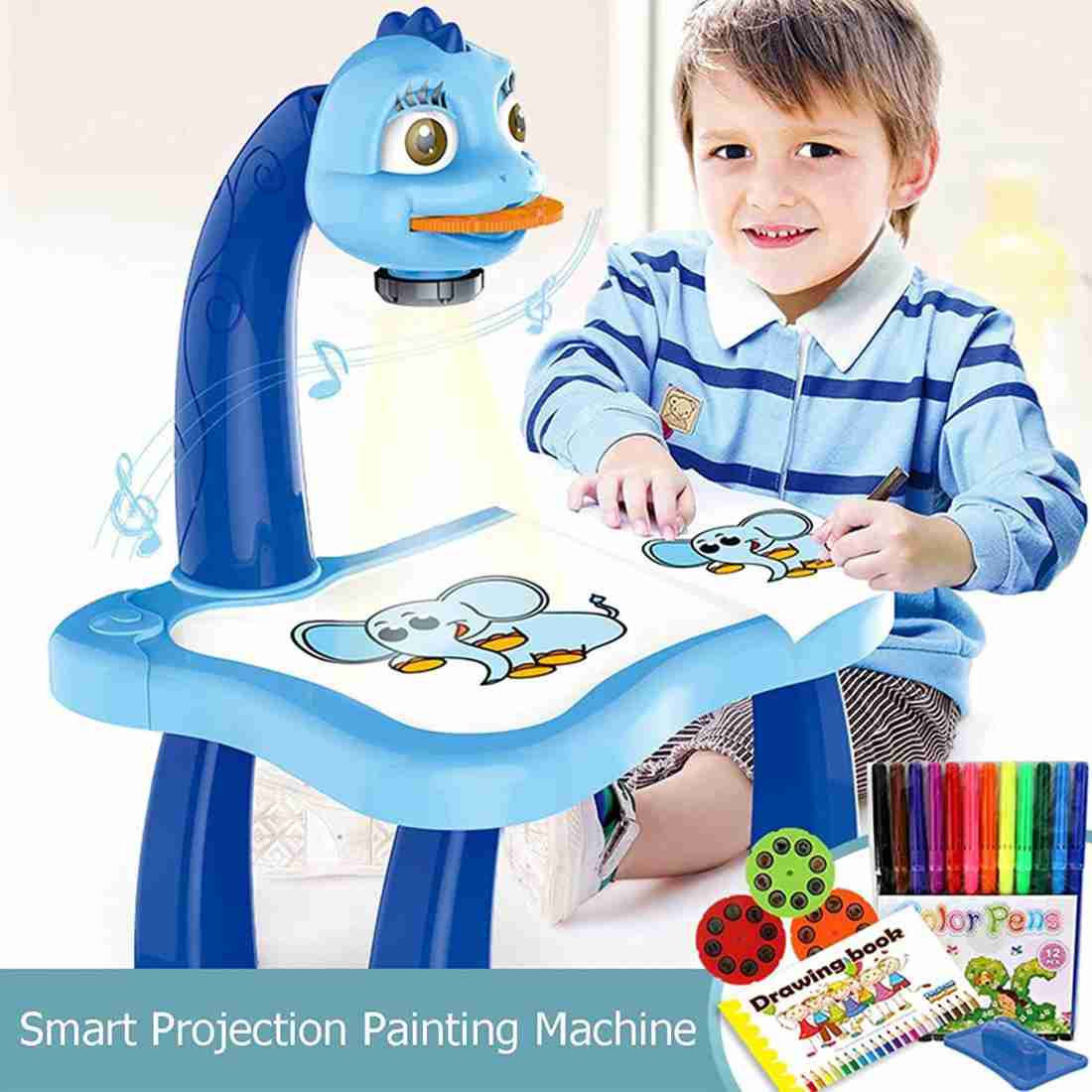 Kids Mini Led Drawing Projector Diy Art Drawing Board Table Copy Eraser  Portable Educational Learning To Paint Tablet Toys Gifts