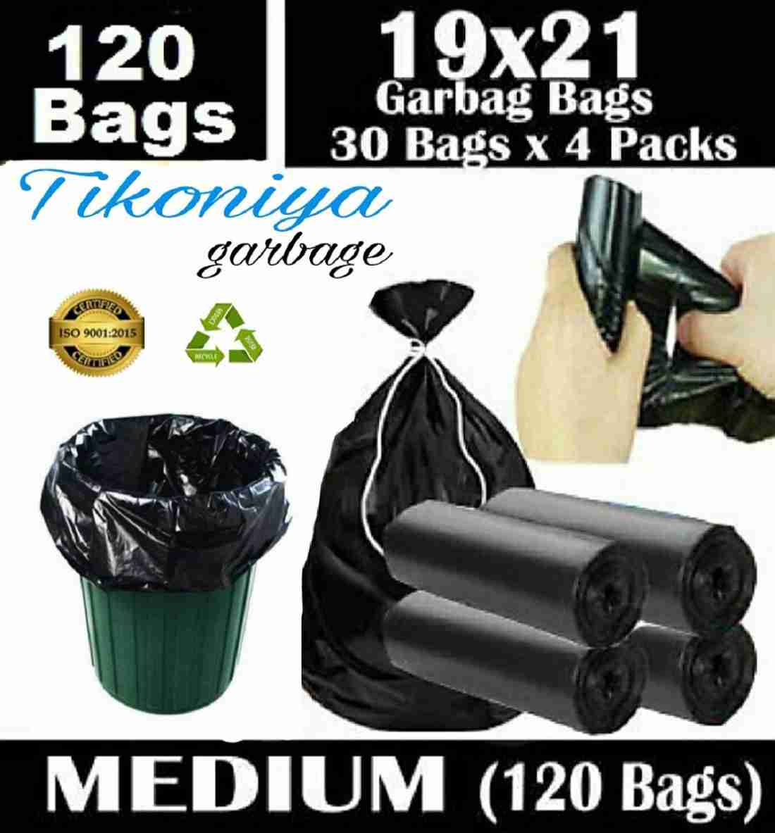 Biodegradable Garbage Bags 19 X 21 Inches (Medium) 120 Bags (4