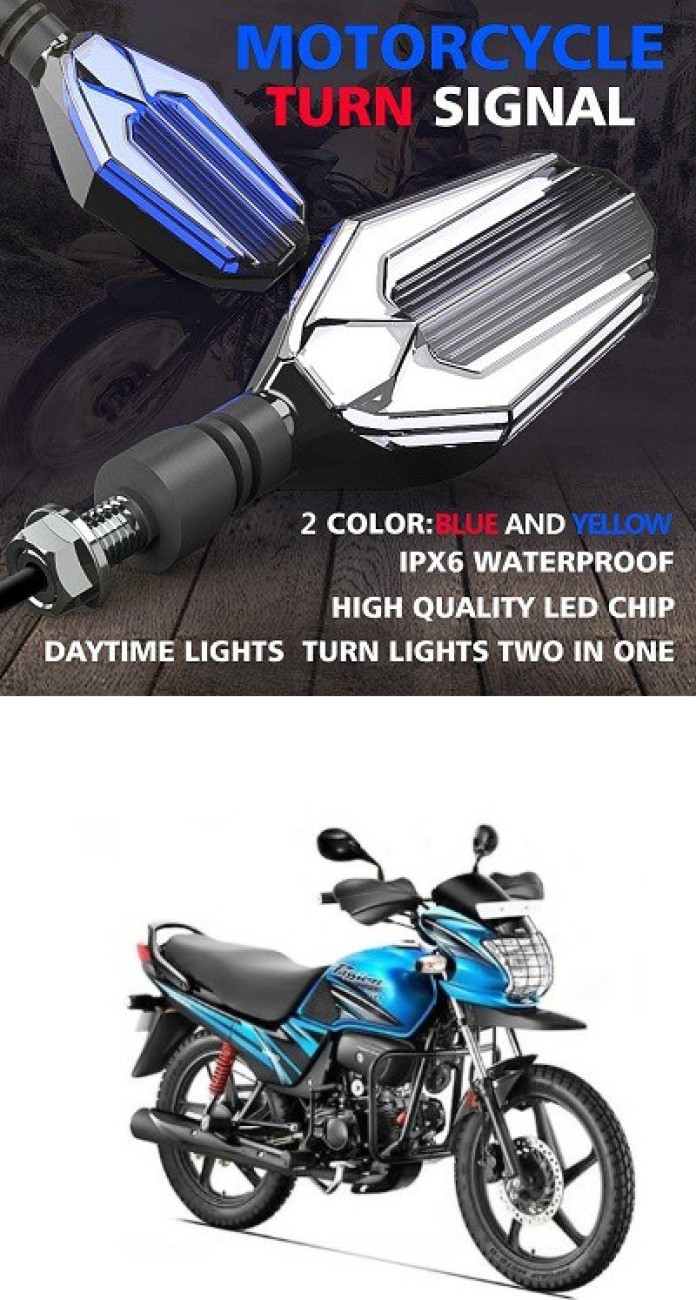 XZRTZ 89 LEDs Motorcycle Turn Signal Indicator Amber/White Double 