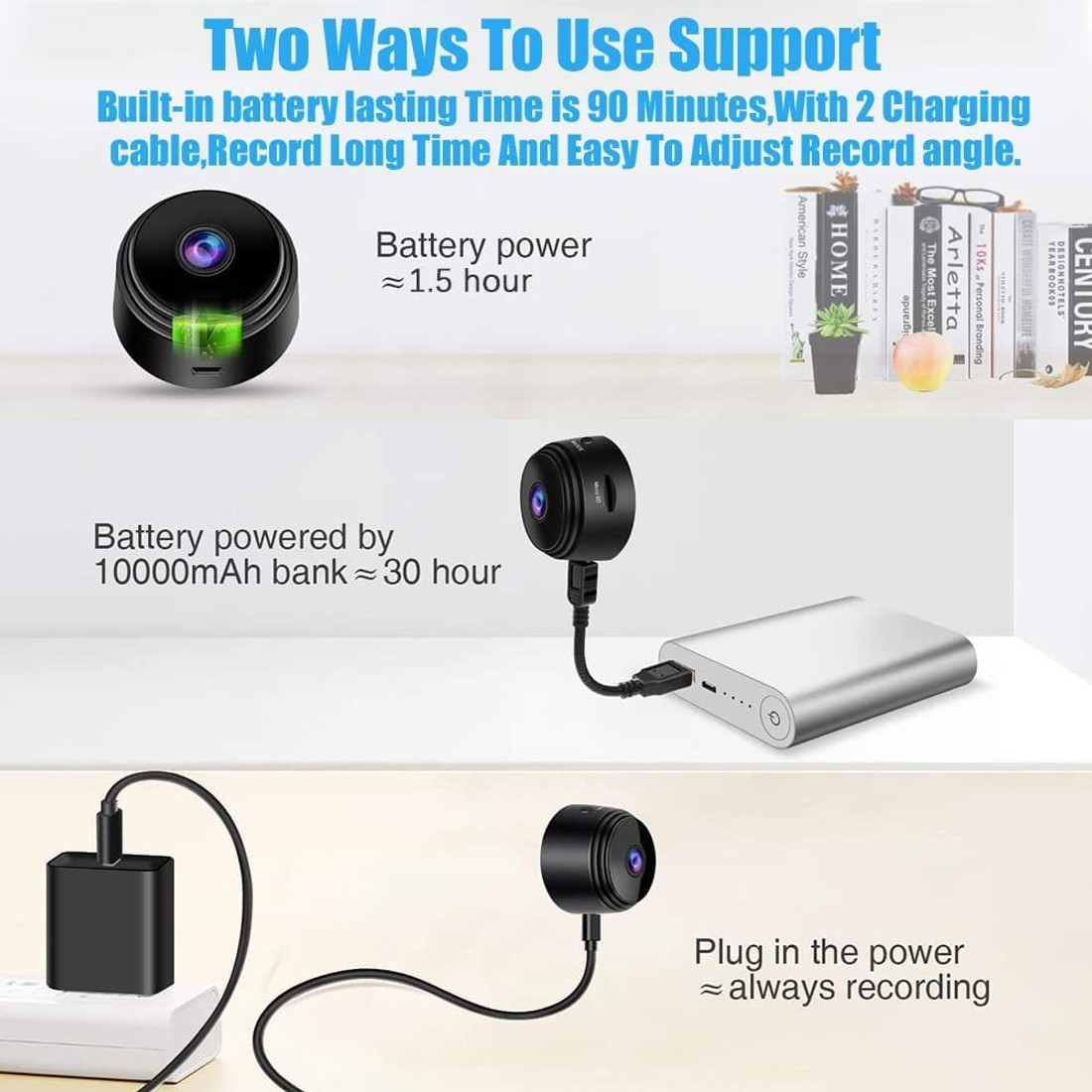 long lasting spy camera