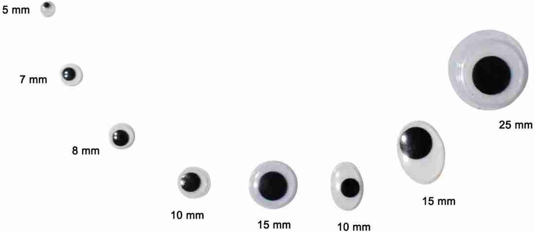 Uprising Store 50 Pieces Googly Eyes, Wiggle Eyes, Doll Eyes, Art and Craft  Eyes 5 Sizes For craft decoration - 50 Pieces Googly Eyes, Wiggle Eyes,  Doll Eyes, Art and Craft Eyes