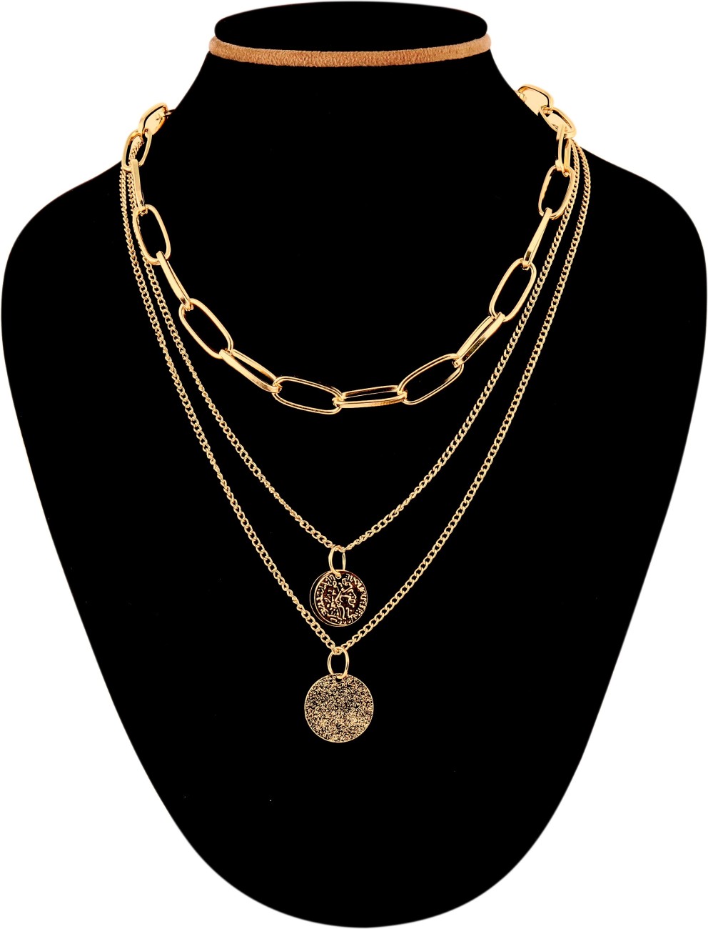 Fashion Frill Stylish Gold Plated Lock Design Layered Necklace For Girls  Women Fashion Chain Gold-plated Plated Alloy Necklace Price in India - Buy  Fashion Frill Stylish Gold Plated Lock Design Layered Necklace