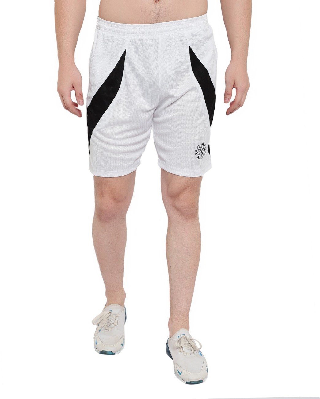 Dia A Dia Solid, Self Design Men White Sports Shorts, Casual