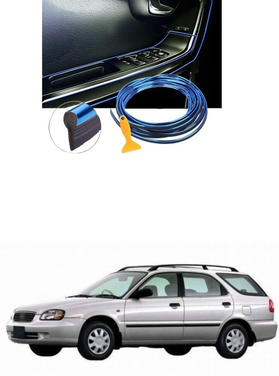 PECUNIA Car Interior Trim Strips-16.4ft/5M Universal Car Gap