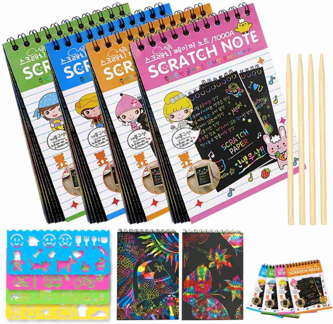 ARVANA Sketch Scratch Paper Note Drawing Book for kids painting