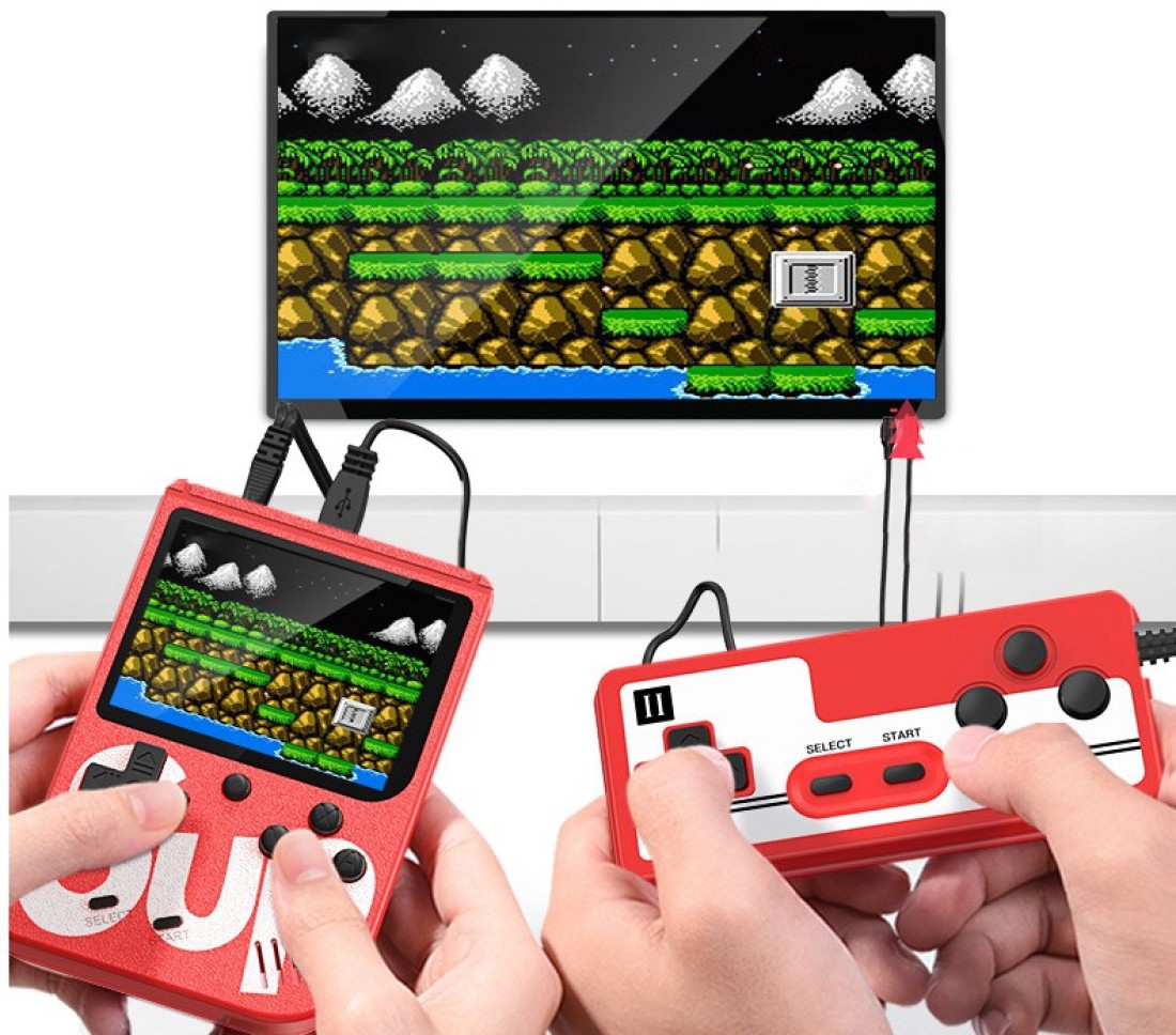 Singh Packagings SUP 2 Players Classic Video Game Box 400 in 1 - 8Bit Retro  Inbuilt Games Handheld Game Console AV Out Mini Reto Game Support Two  Players Gamepad Handheld Gaming Console