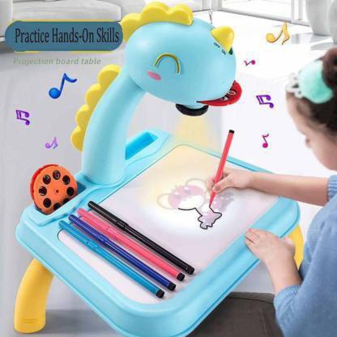 Drawing Projector Table for Kids, Trace and Draw Projector Toy with Light &  Music, Child Smart Projector Sketcher Desk, Learning Painting Machine for  Kid 3-8 Years Old 