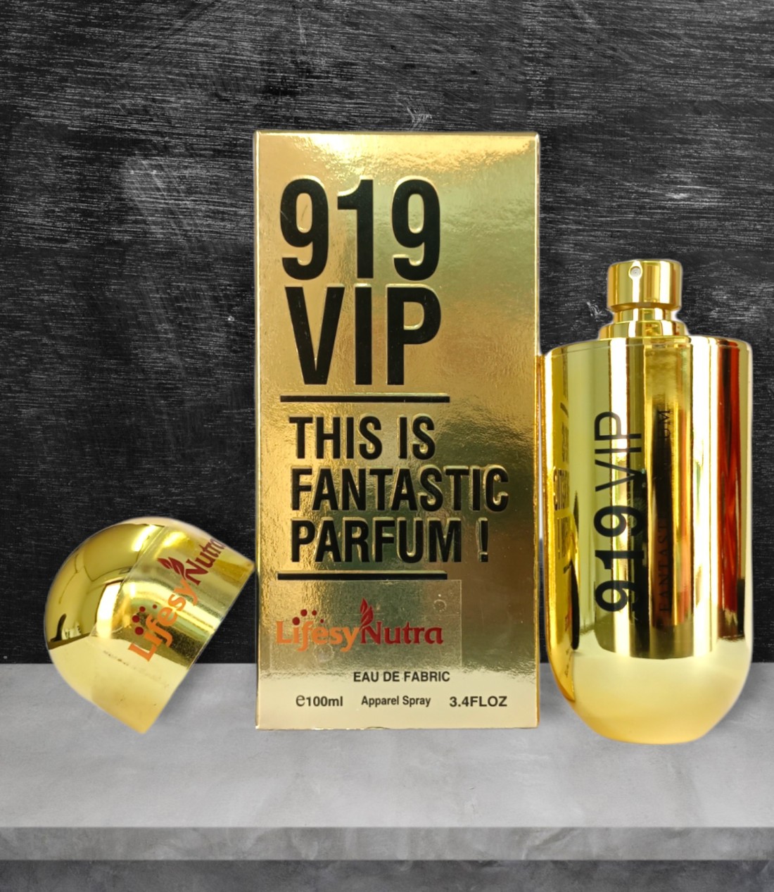 Lifesy Nutra 919 VIP Gold Parfum Fantastic Parfum Eau de Parfum Long Lastimg Parfum Apparel Spray For Men And Women Parfum Eau de Parfum 100