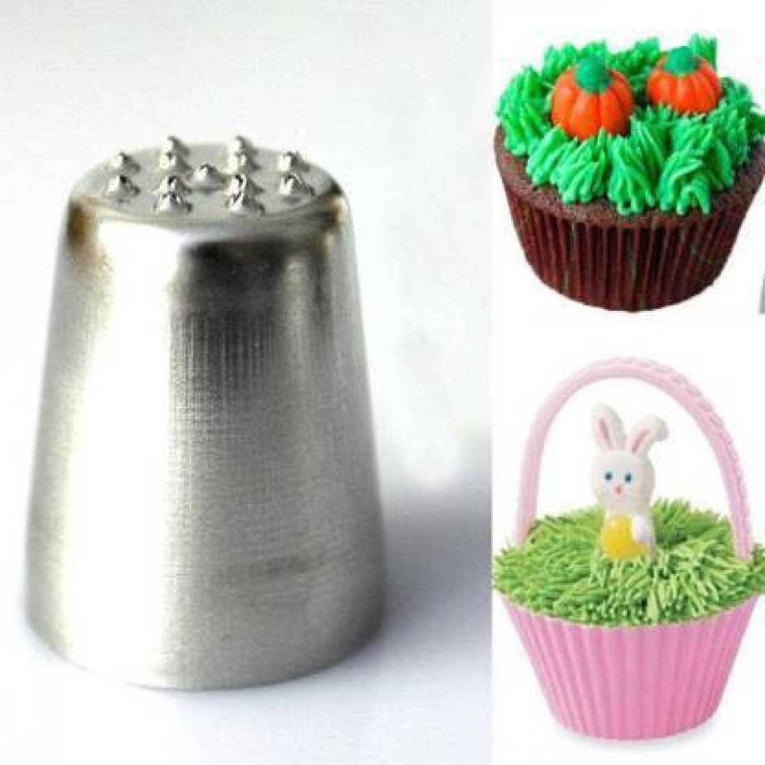 Grass Icing Tips 3 Sizes Stainless Steel Icing Nozzles Cake Icing