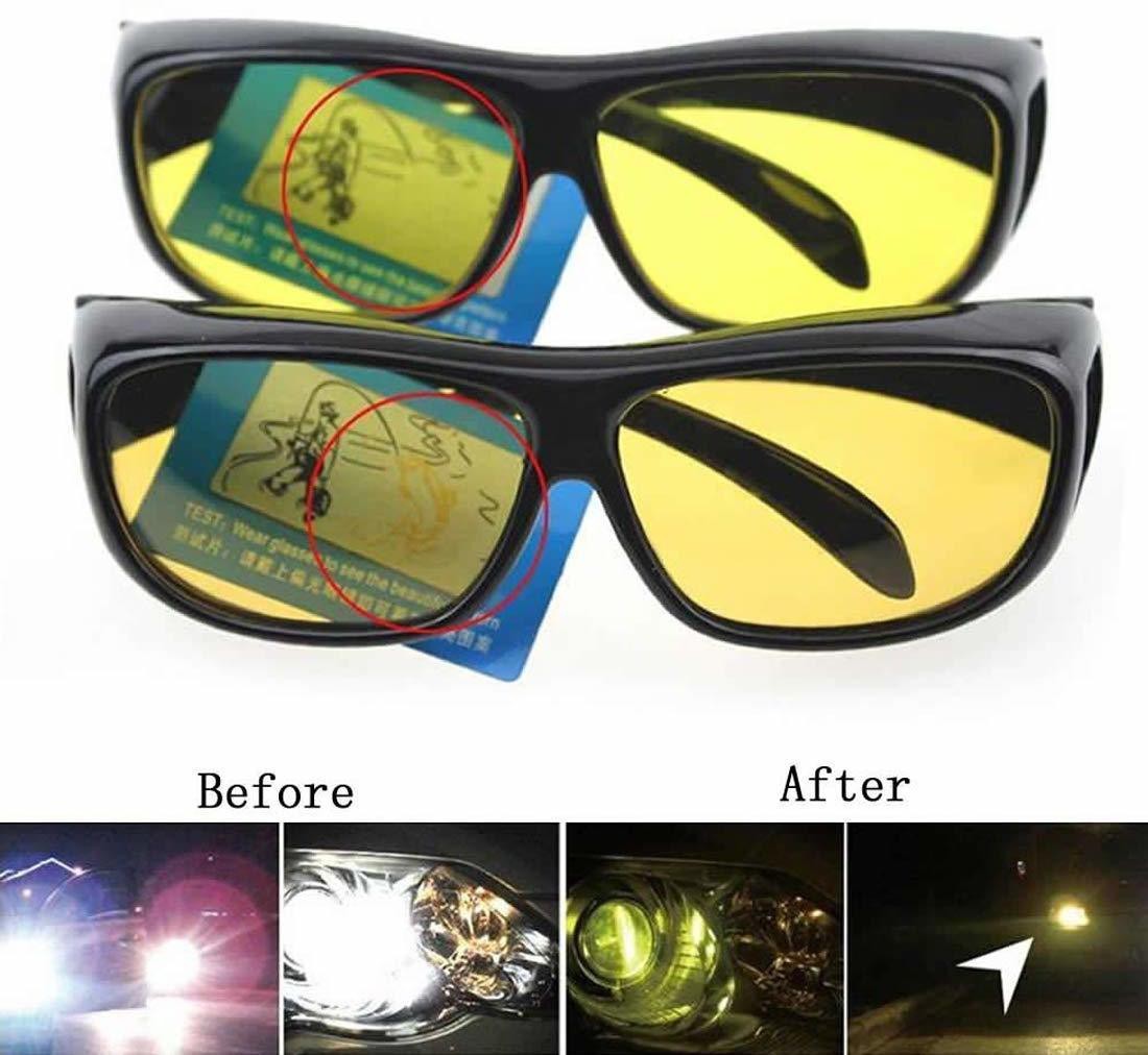 ExpressHub Premium Night Driving Clear Vision Sunglasses, HD Vision Glasses  For Car Driving, Bike Riding Yellow Glasses
