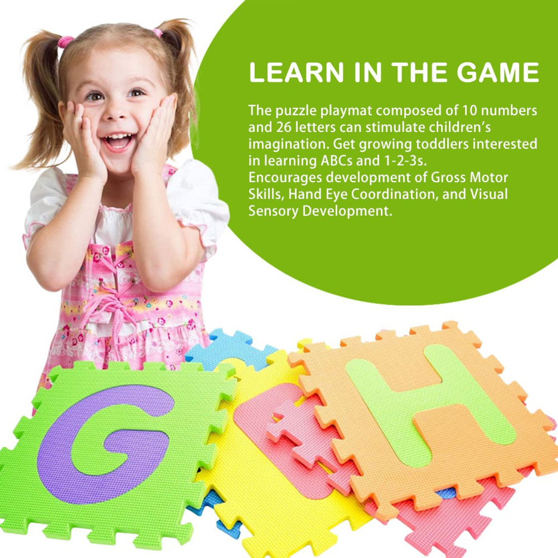 SHALAFI Colourful Mini Foam Puzzle Tiles Educational Board Baby