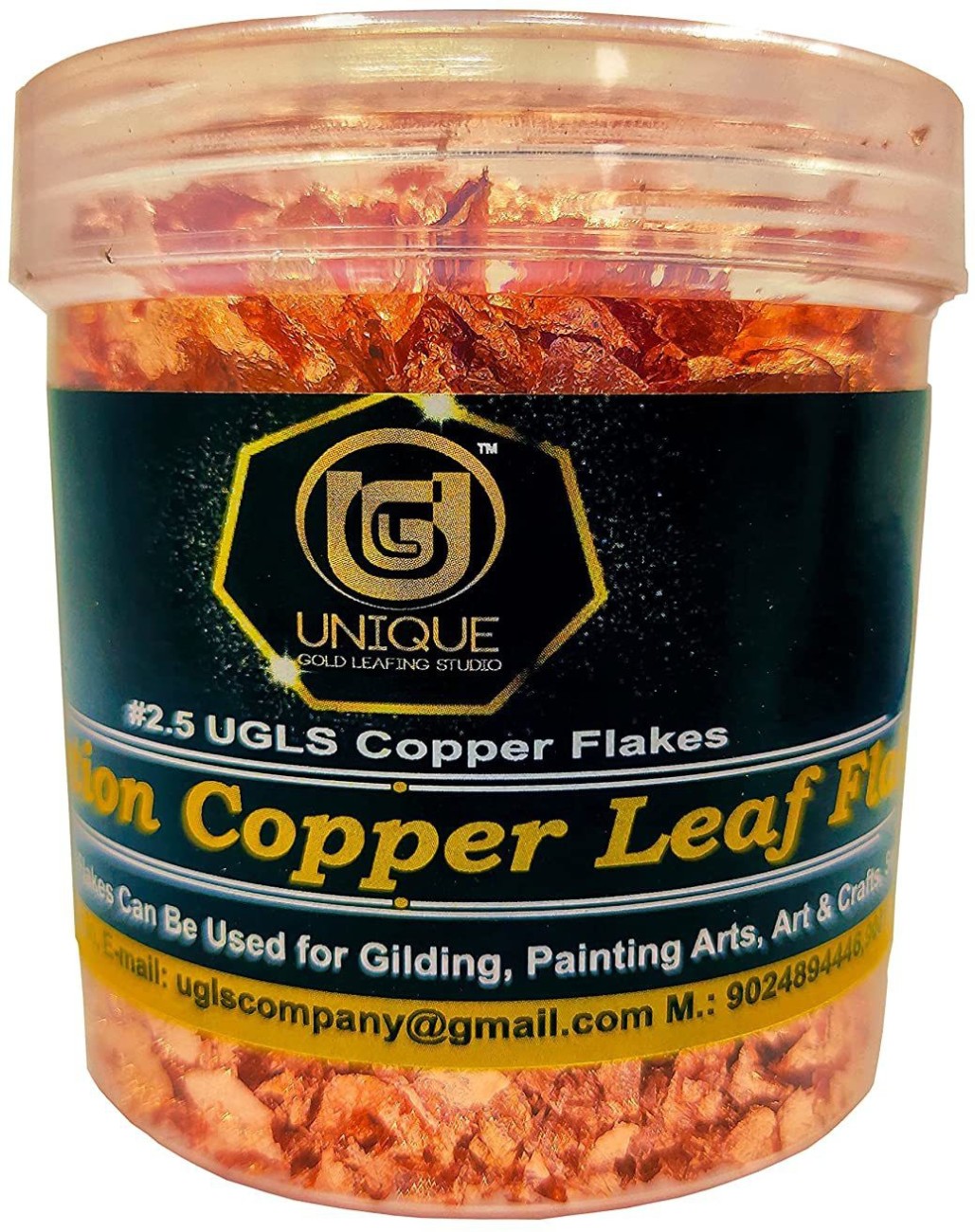 UNIQUE GOLD LEAFING STUDIO UGLS Silver Leaf Flakes- Gold Flakes for Crafts  and Arts - UGLS Silver Leaf Flakes- Gold Flakes for Crafts and Arts . shop  for UNIQUE GOLD LEAFING STUDIO