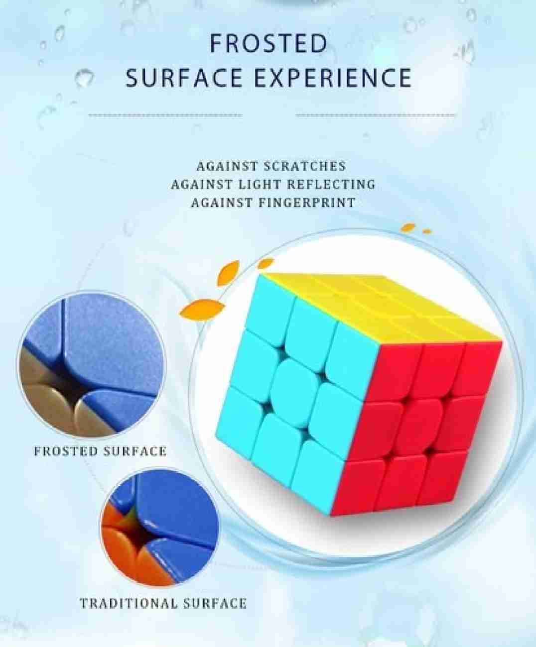 ब्लू सीड Smooth Turning Stickerless Speed Cube Smart Magic