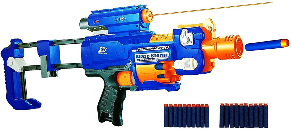 Battery powered store nerf gun