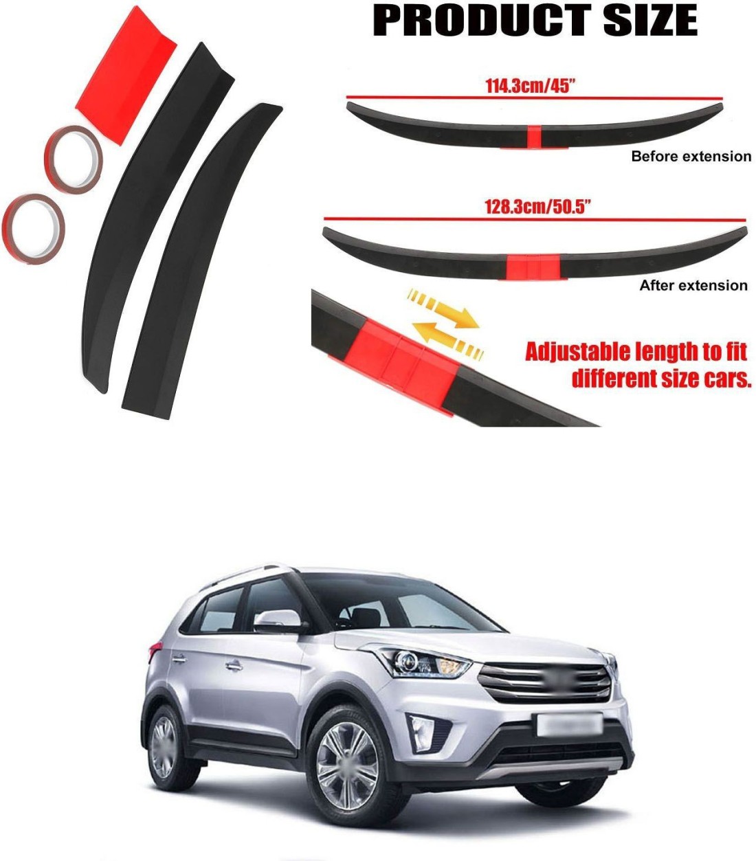 PROEDITION 3PC Universal Car Modified ABS Tail Wing Rear Trunk Spoiler Lip  529 Car Spoiler Price in India - Buy PROEDITION 3PC Universal Car Modified  ABS Tail Wing Rear Trunk Spoiler Lip