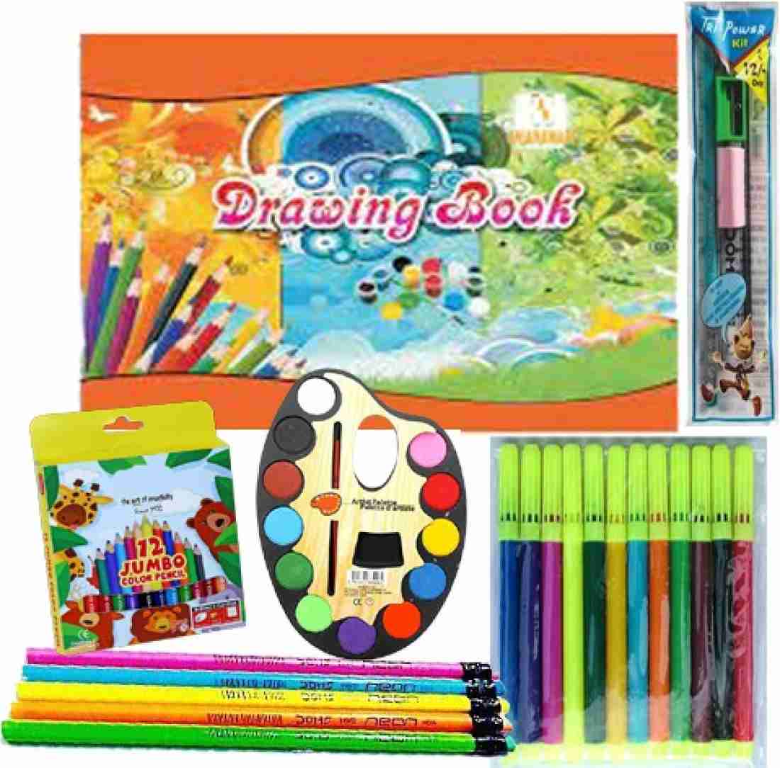 1set Of 12 Colors Professional Drawing & Coloring Pencils For Kindergarten  Kids