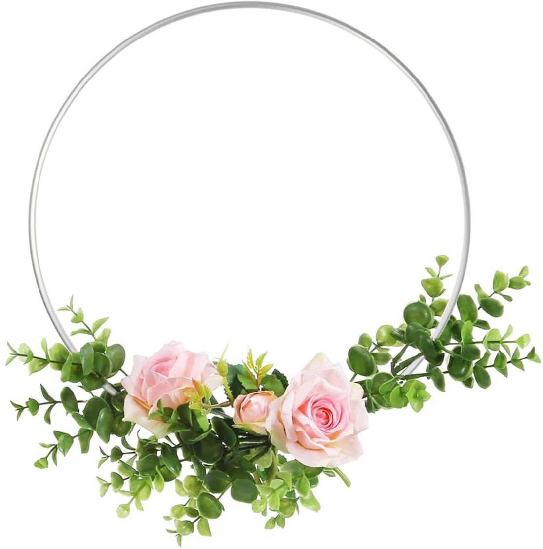 30cm Metal Macrame Rings, Large Metal Hoop for Wedding Wreath Decor And Diy  , 6pcs Gold 
