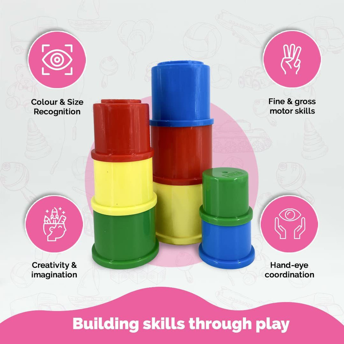 Baby stacking new arrivals cups