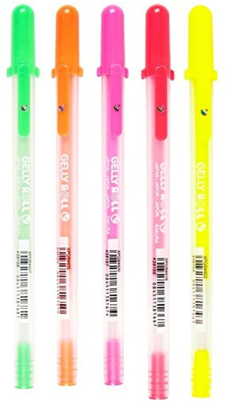 38168 Sakura Gelly Roll Moonlight Gel Pen, Fluorescent Green, 1.0