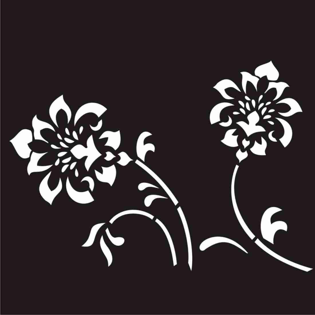 Decowall Love Flower Design  Stencil for DIY Painting in Plastic