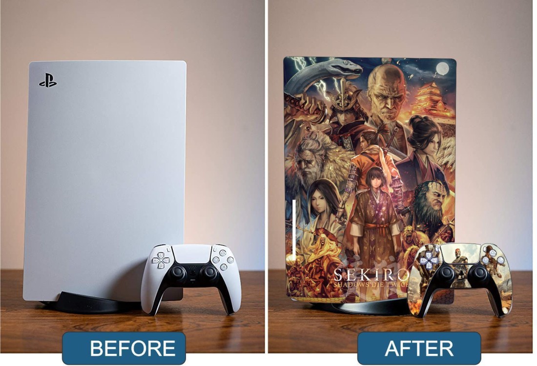 Sekiro Shadows Die Twice PS5 Digital Edition Skin Sticker for Playstation 5  Console & 2 Controllers Decal Vinyl Protective Skins