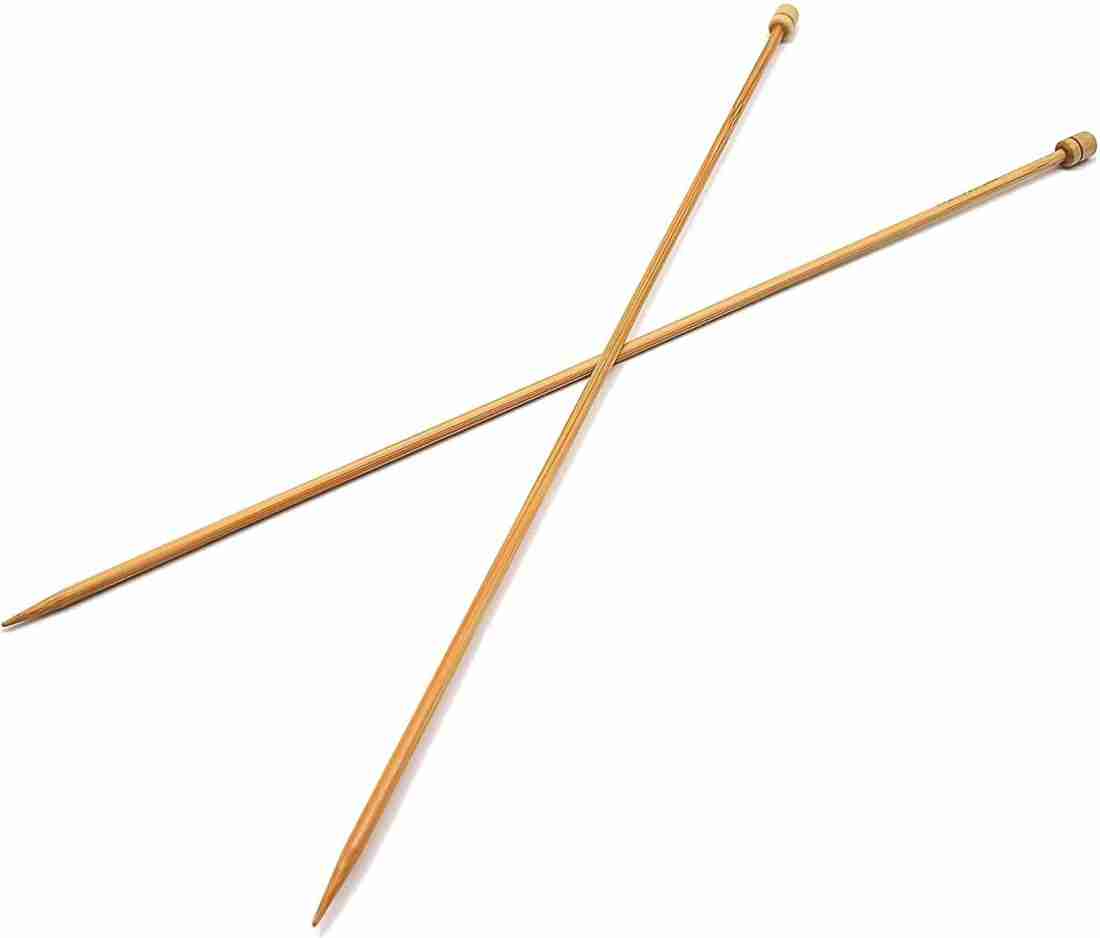 PRANSUNITA Bamboo Single Point Long Knitting Needles Knit Pin