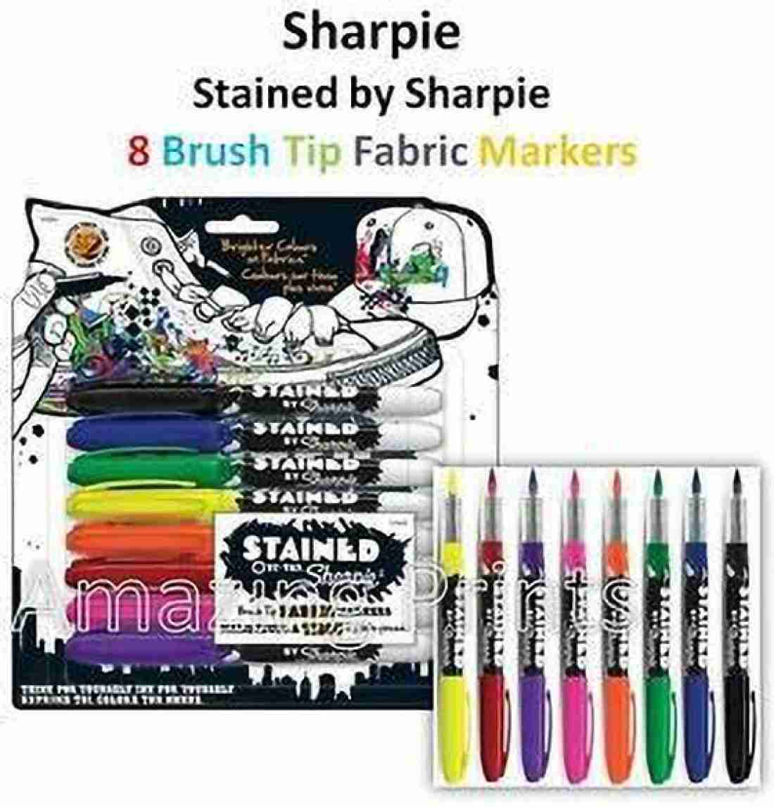 Sharpie Stained by Sharpie Brush Tip Fabric Markers