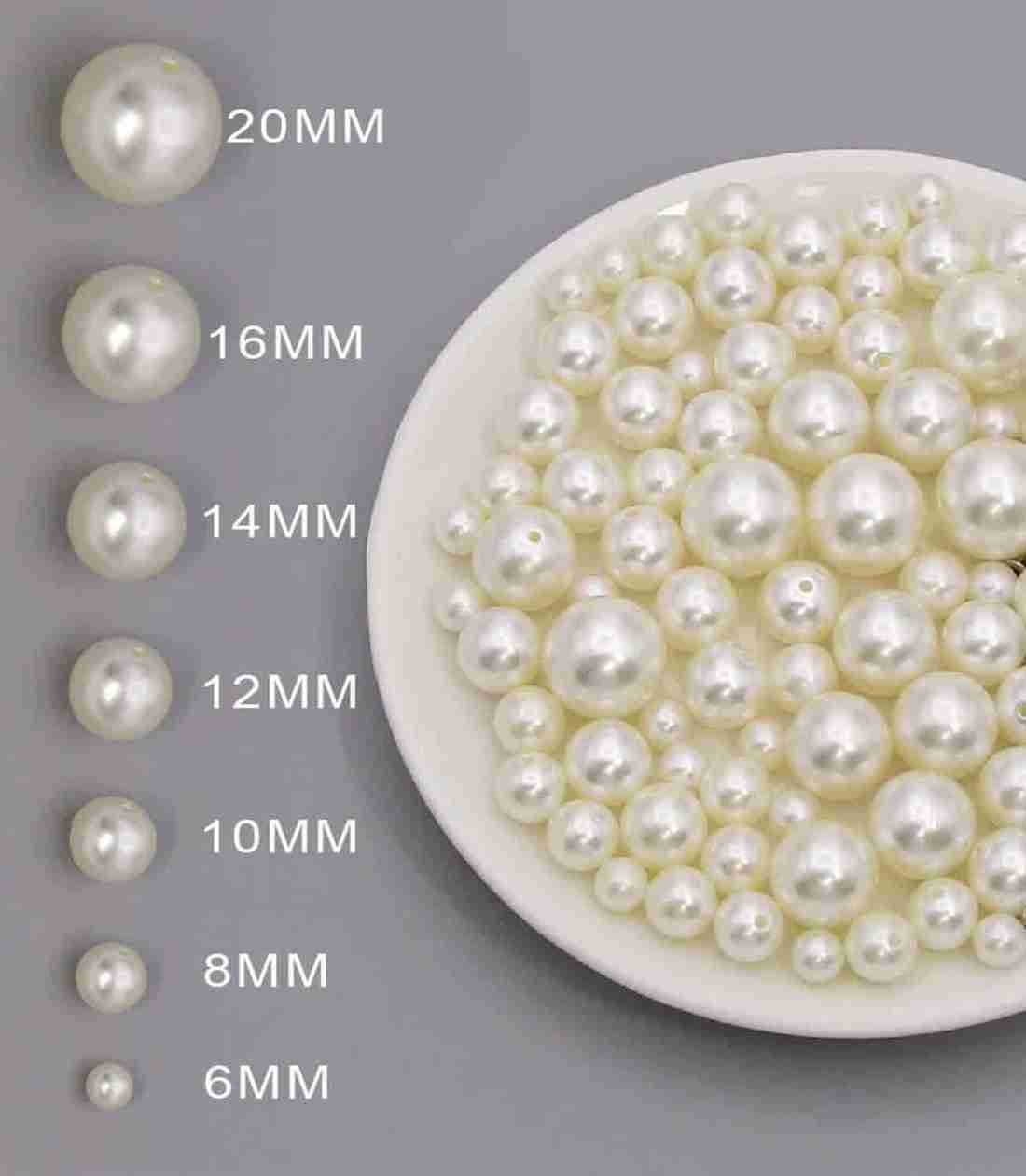 700pcs Pearl Beads 6mm Pearl Craft Beads Round Loose Pearls with