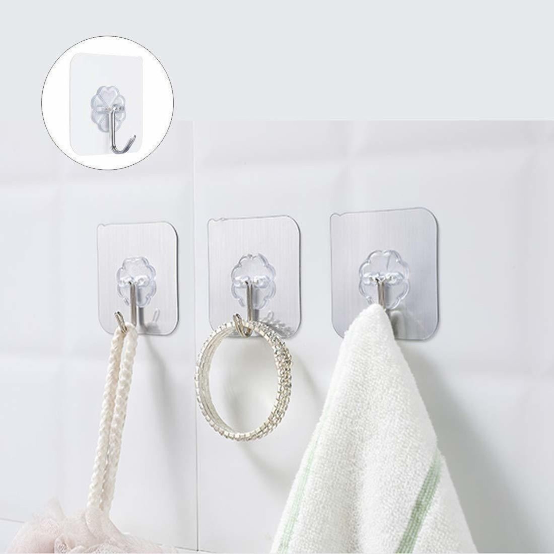 YTM 15 Pcs wall hooks adhesive strong for towel (Pack of 15) Door