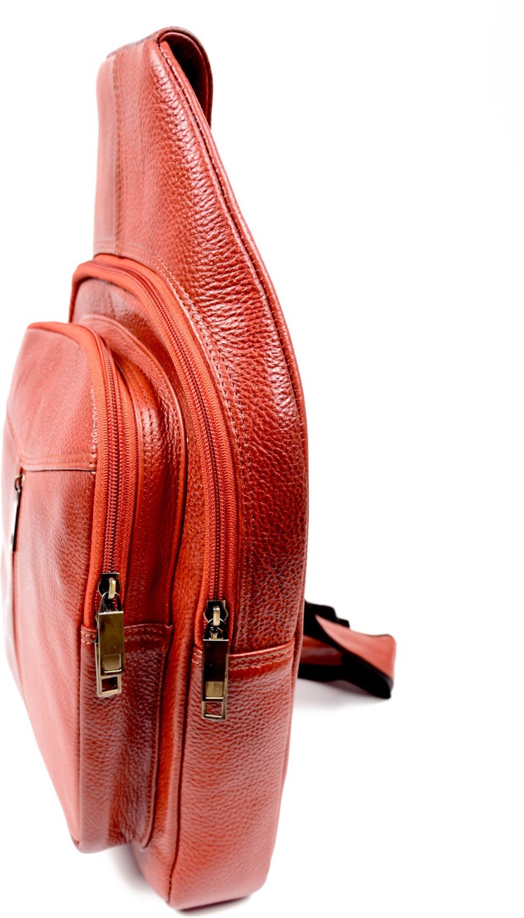 the fleece CROSSBODY BAG SINGLE STRIP BROWN 10 L Backpack TAN - Price in  India
