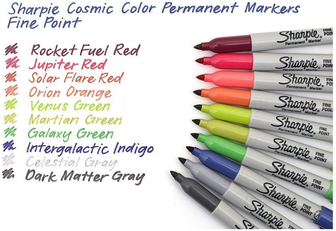 Sharpie Permanent Marker - Cosmic Color - Fine Point - 12 Color